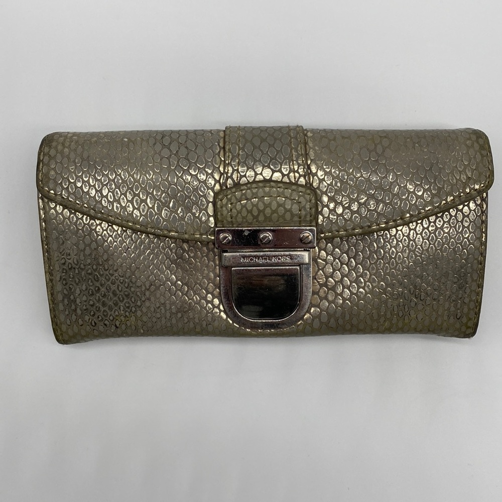 Michael Kors Metallic Snakeskin Wallet